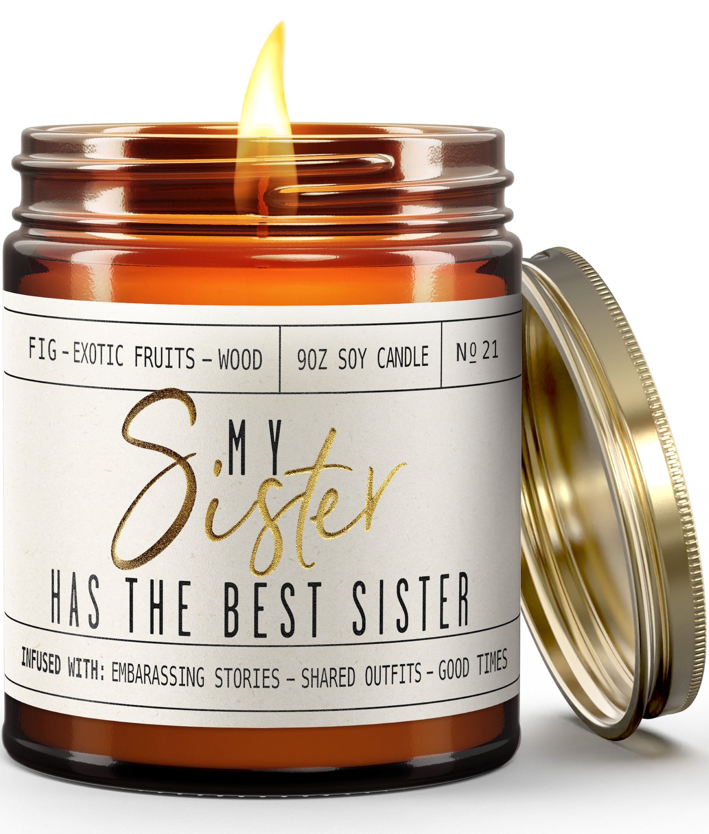 Sisters Make the Best Friends Personalized Soy Candle 