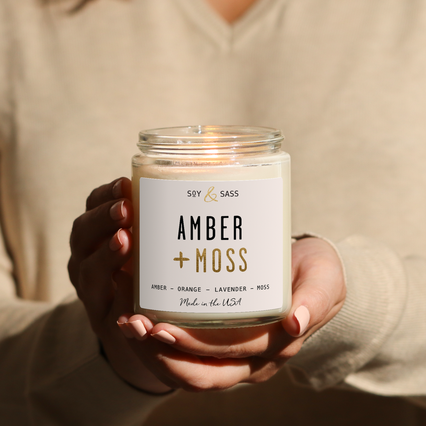 Amber & Moss Soy Candle