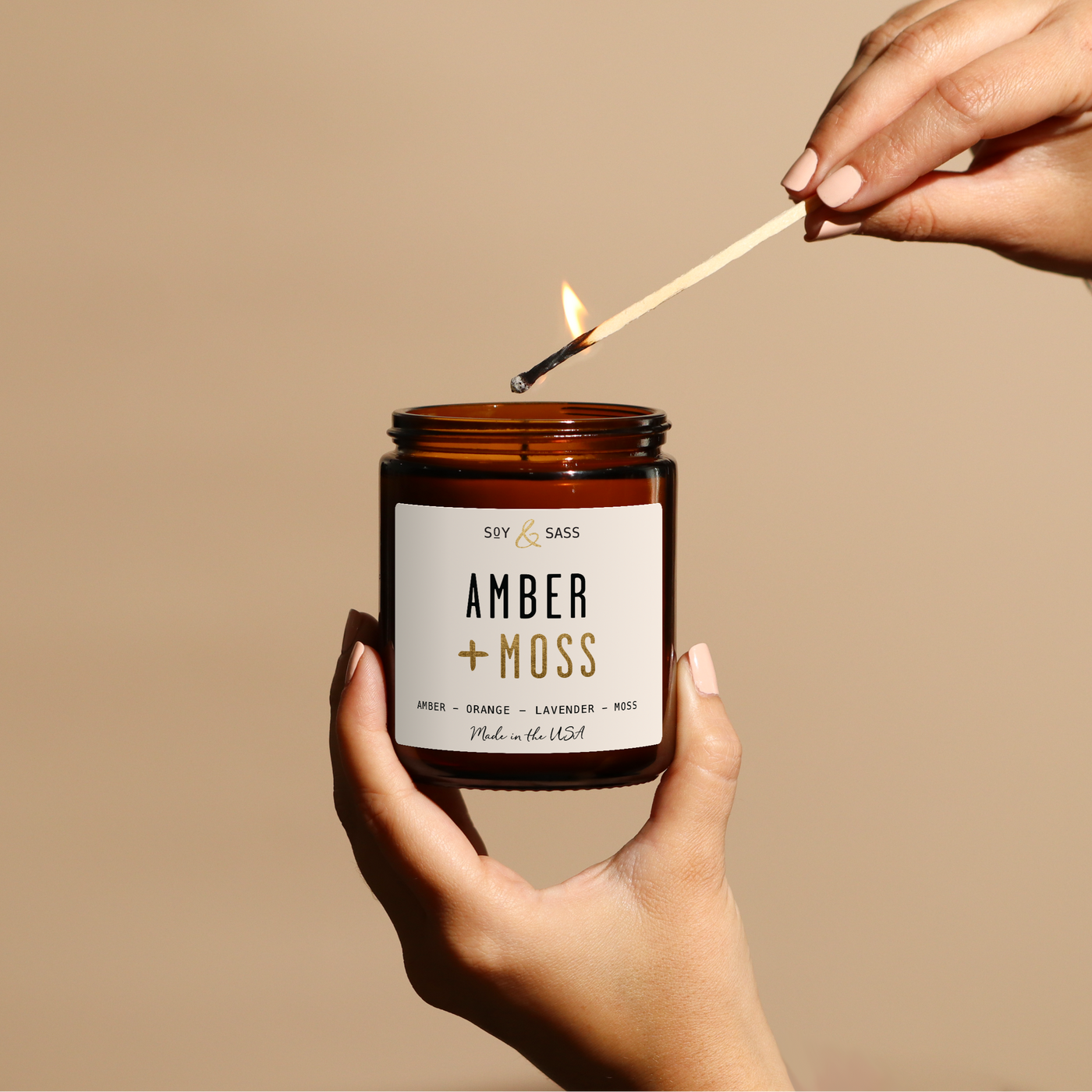 Amber & Moss Soy Candle