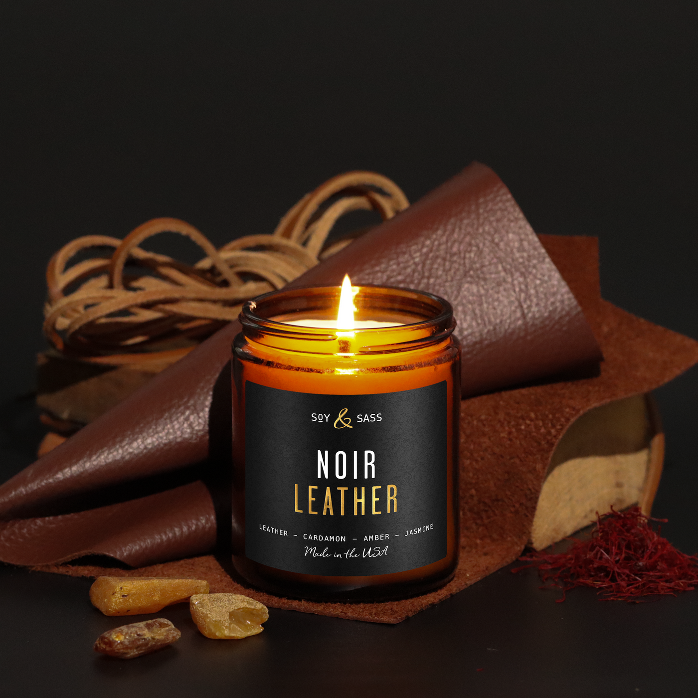 Leather Noir Soy Candle