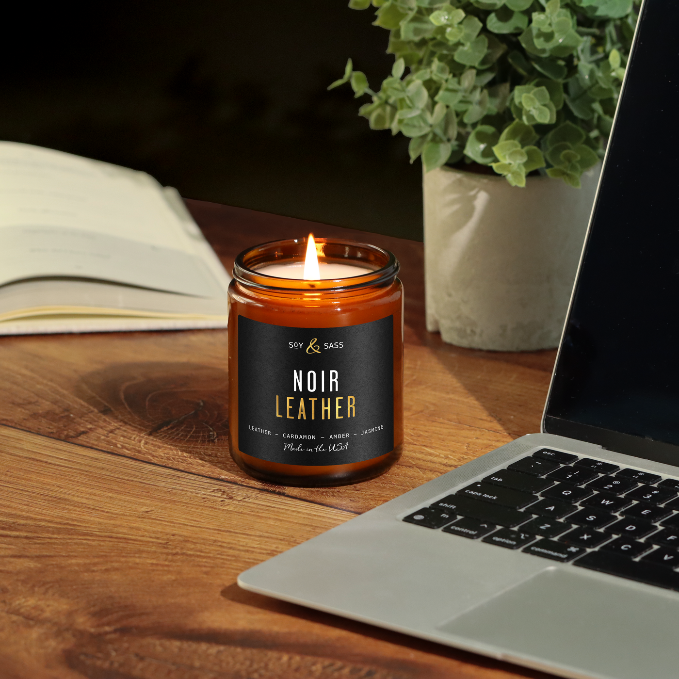 Leather Noir Soy Candle