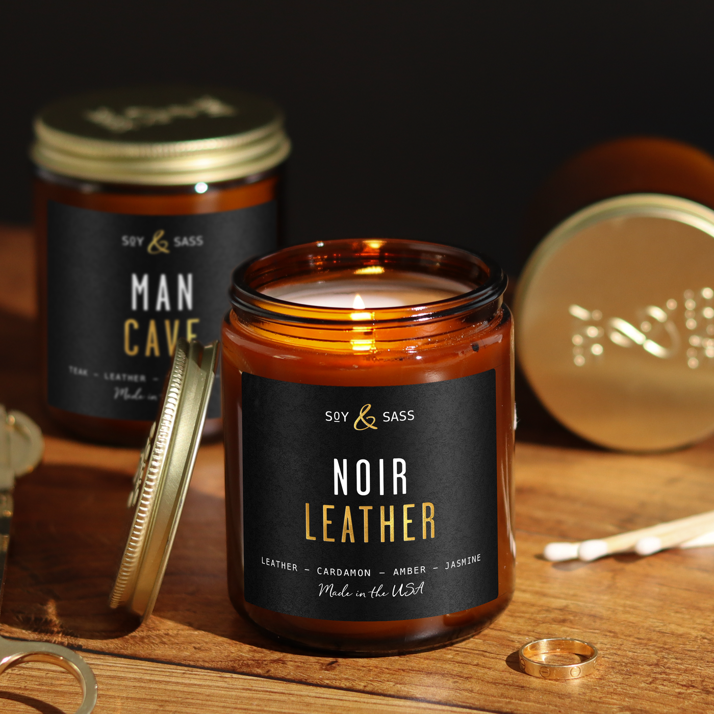 Leather Noir Soy Candle