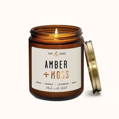 Amber & Moss Soy Candle