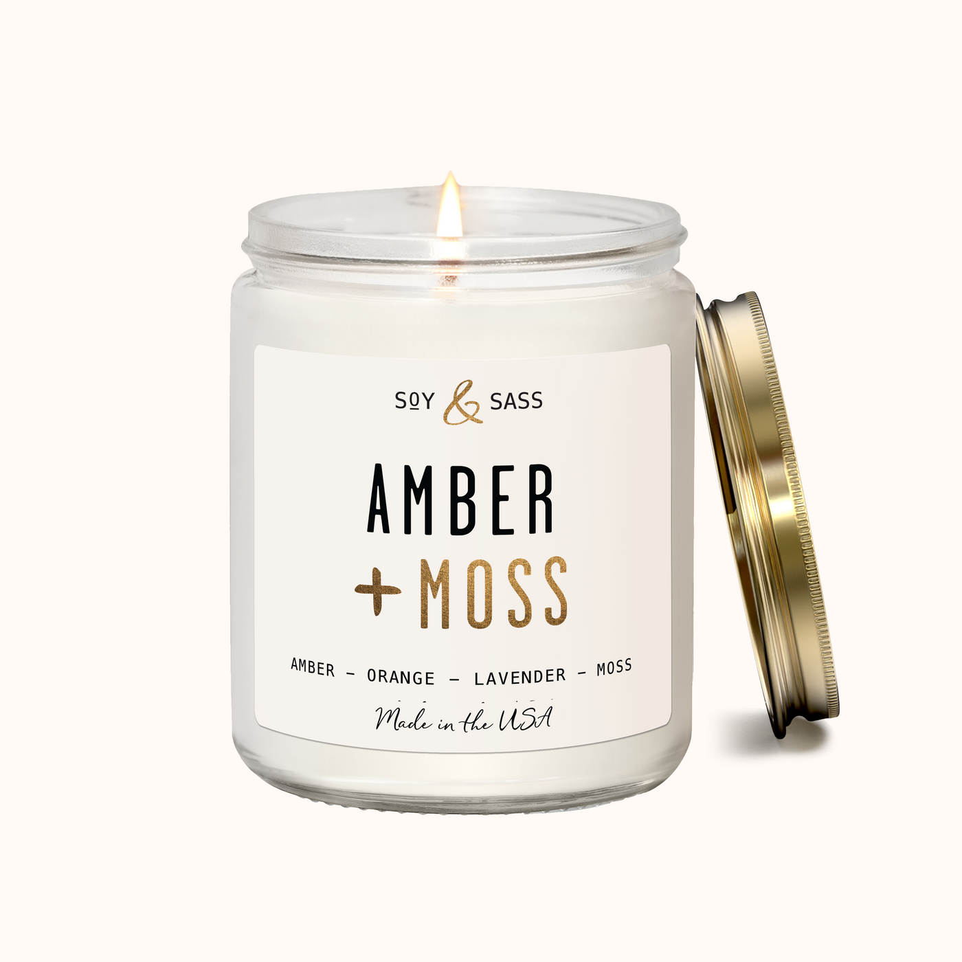 Amber & Moss Soy Candle