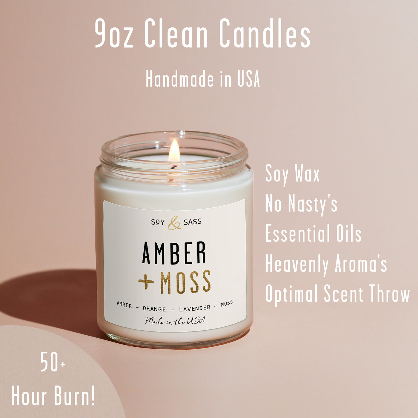 Amber & Moss Soy Candle