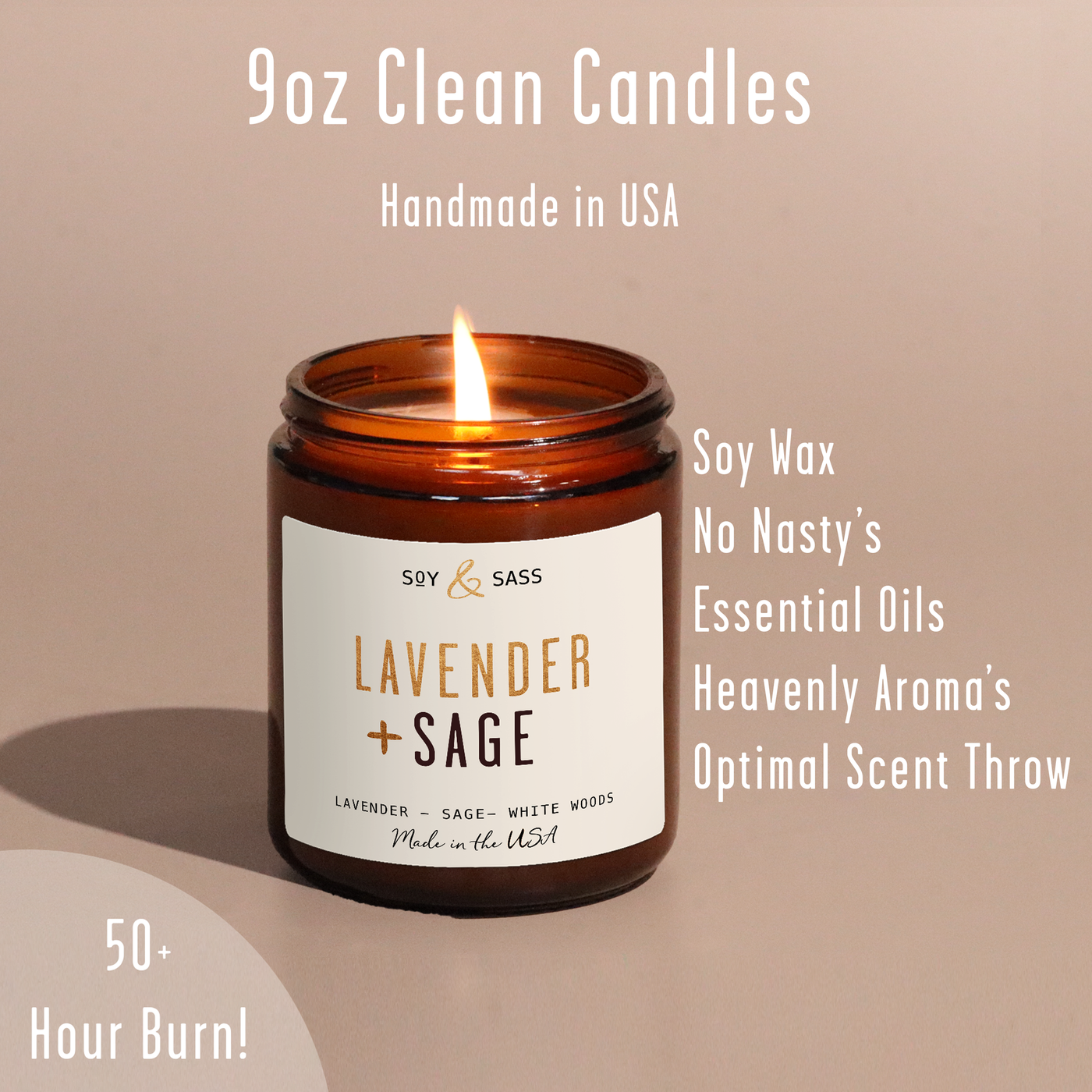 Lavender & Sage Soy Candle